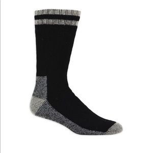 KODIAK Thermal Wool Crew Socks Set of 2 Pair Black